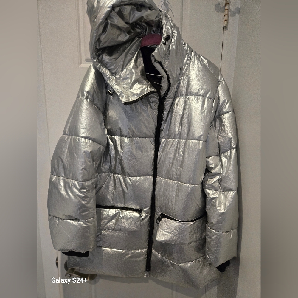 Zara Metallic Silver Jacket